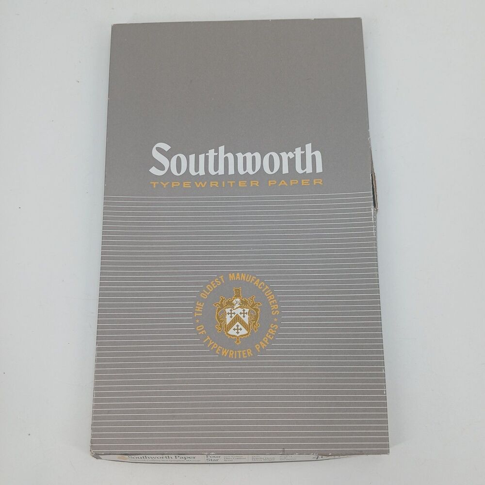 Vintage Southworth Typewriter Paper Boxed Cotton Blend Specialty Paper